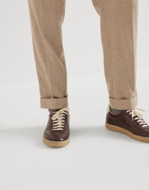 Calfskin sneakers Ebony Man - Brunello Cucinelli