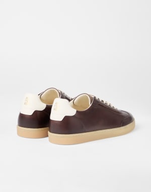 Calfskin sneakers Ebony Man - Brunello Cucinelli