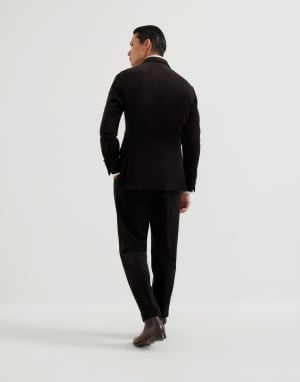 灯芯绒西装套装 黑色 男款 - Brunello Cucinelli