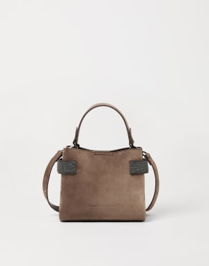 Small Top-Handle Essence bag Brown Woman - Brunello Cucinelli