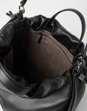 Sac shopping Mellow grand modèle Noir Femme - Brunello Cucinelli