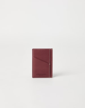 Portacarte in vitello Burgundy Uomo - Brunello Cucinelli