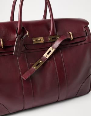 カーフスキン バッグ バーガンディー メンズ - Brunello Cucinelli
