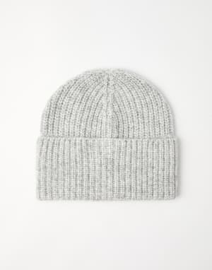 Rib knit beanie Light Grey Man - Brunello Cucinelli