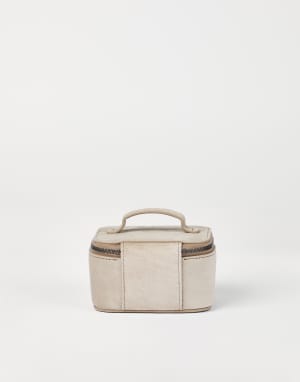 스웨이드 소재의 작은 주얼리 케이스 라이트 그레이 여성 - Brunello Cucinelli