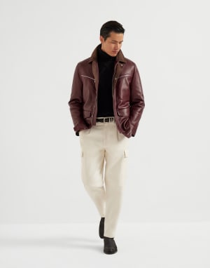 Fieldjacket aus Nappaleder Amarant Herren - Brunello Cucinelli