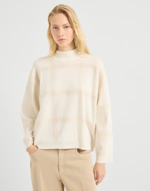 Sweater with Dazzling Embroidery Panama Woman - Brunello Cucinelli