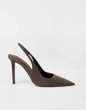 Suede heels Pine Cone Brown Woman - Brunello Cucinelli