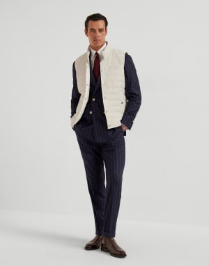 Легкий пуховый жилет Слоновая Кость Мужчина - Brunello Cucinelli