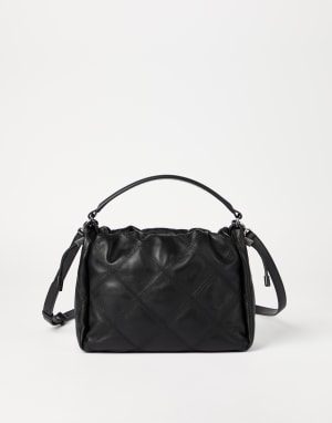 Petit sac seau Mellow en nappa Noir Femme - Brunello Cucinelli