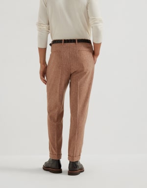 Pantalone in chevron Marrone Chiaro Uomo - Brunello Cucinelli
