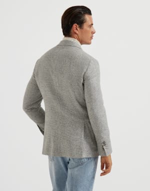 Prince of Wales deconstructed blazer Light Grey Man - Brunello Cucinelli