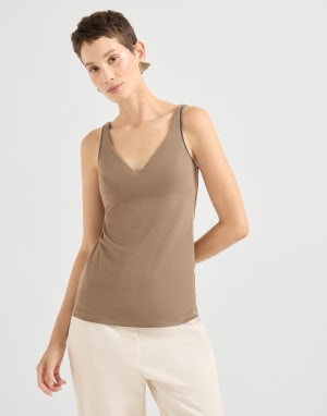Jersey top Light Brown Woman - Brunello Cucinelli