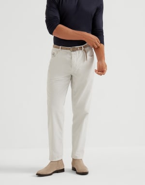 Garment-dyed trousers Light Grey Man - Brunello Cucinelli