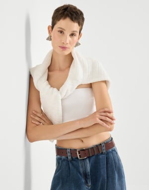 밴도 탑 화이트 여성 - Brunello Cucinelli