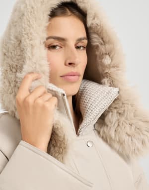 Doudoune-parka déperlante Gris Clair Femme - Brunello Cucinelli