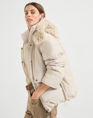 Doudoune-parka déperlante Gris Clair Femme - Brunello Cucinelli