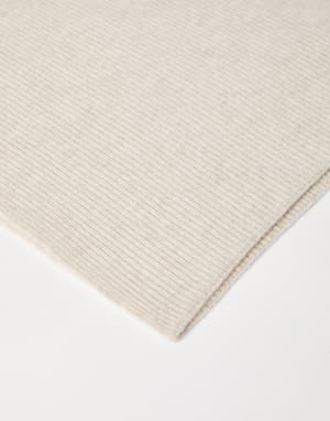 Шарф из кашемирового трикотажа Бежевый с серым оттенком Женщина - Brunello Cucinelli