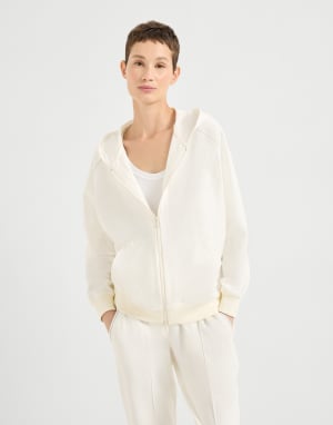Lightweight French terry sweatshirt Natural Woman - Brunello Cucinelli