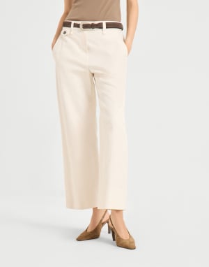 Pantalón Chino Crop Panamá Mujer - Brunello Cucinelli