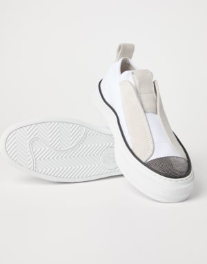 Sneakers with monili White Woman - Brunello Cucinelli