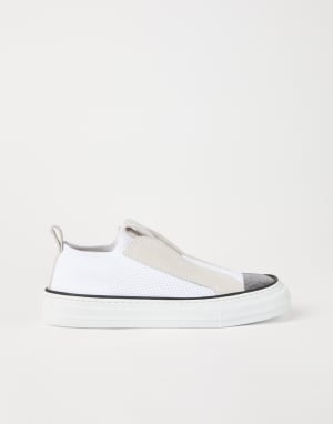 Sneakers with monili White Woman - Brunello Cucinelli