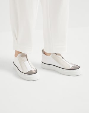 Sneakers with monili White Woman - Brunello Cucinelli