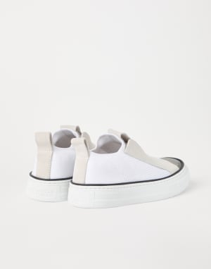 Sneakers with monili White Woman - Brunello Cucinelli