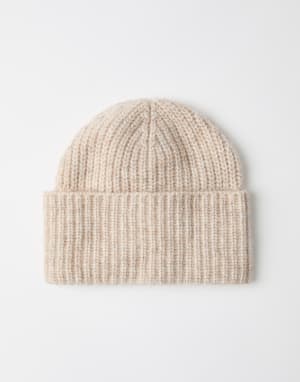 Rib knit beanie Sand Man - Brunello Cucinelli