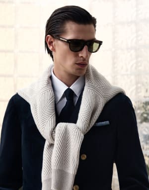 Stanley J. acetate sunglasses Havana Chocolate Eyewear - Brunello Cucinelli