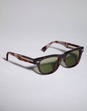 Gafas de sol Stanley J. de acetato Habana Chocolate Gafas - Brunello Cucinelli
