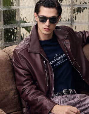Rectangular acetate sunglasses Marble Grey Eyewear - Brunello Cucinelli