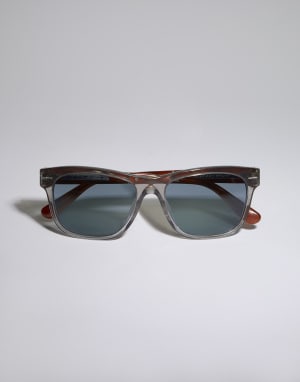 Rectangular acetate sunglasses Marble Grey Eyewear - Brunello Cucinelli