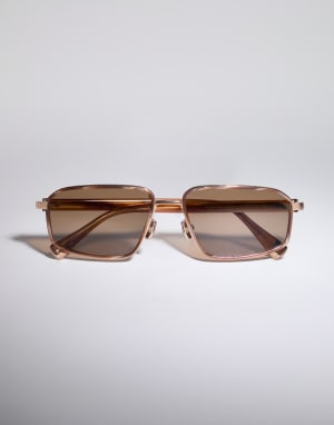 Jarama titanium sunglasses Gold / Havana Honey Eyewear - Brunello Cucinelli