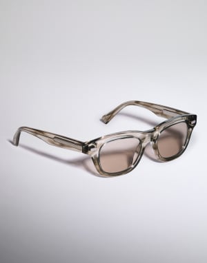 Lunettes carrées en acétate Taupe Fumé Lunettes - Brunello Cucinelli