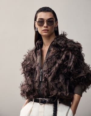 Round titanium sunglasses Rose Gold Eyewear - Brunello Cucinelli