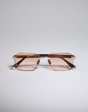 Tyler 18k gold-plated titanium frame Gold Eyewear - Brunello Cucinelli