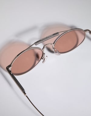 Lunettes de soleil en titane Argent Satiné Lunettes - Brunello Cucinelli