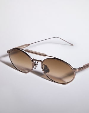 Lunettes de soleil en titane Or Rose Lunettes - Brunello Cucinelli