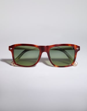 Rectangular acetate sunglasses Havana / Panama Eyewear - Brunello Cucinelli
