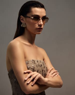 Tyler 18k gold-plated titanium frame Gold Eyewear - Brunello Cucinelli