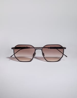 Geometric titanium frame Chocolate Eyewear - Brunello Cucinelli