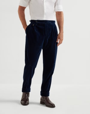 Tailor fit trousers Navy Blue Man - Brunello Cucinelli