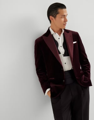 Tuxedo Jacket Amaranth Man - Brunello Cucinelli