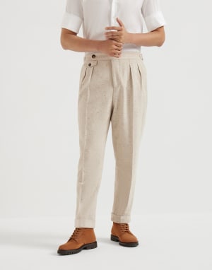 Diagonal twill trousers Buff Man - Brunello Cucinelli