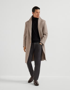 Chevron coat Light Brown Man - Brunello Cucinelli