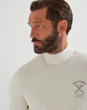 T-shirt a collo alto Panama Uomo - Brunello Cucinelli