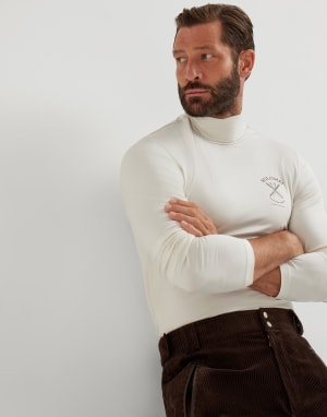 T-shirt a collo alto Panama Uomo - Brunello Cucinelli