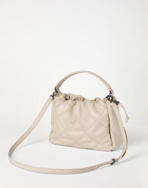 Small Nappa Bucket Mellow bag Ivory Woman - Brunello Cucinelli