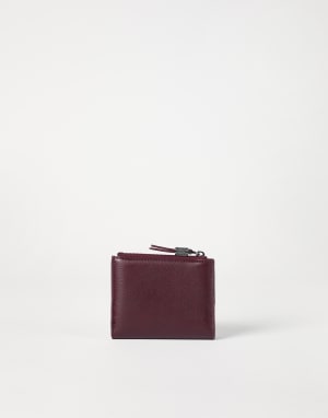 镶珠装饰小型钱包 苋菜紫 女款 - Brunello Cucinelli